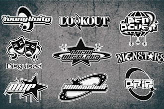 do typography, streetwear logo design for your clothing and t shirt brand