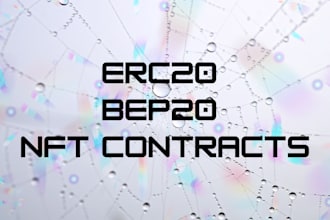 develop a secure, optimized smart contract for your erc20, bep20, or nft project