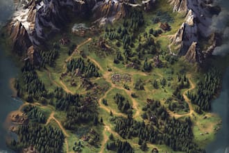 draw a unique vector or isometric map