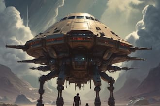 do dnd fantasy sci fi character or landscape illustration