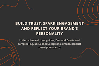 help you create a unique brand story, voice and tone