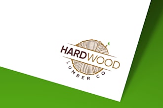 design a modern minimalist wood business logo