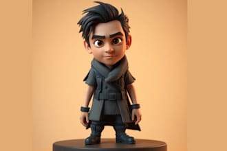 do 3d model 3d game toy action figure character modeling for 3d printing