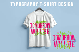 design custom typography t shirts for merch and pod
