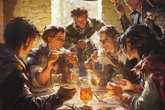 do a dnd character or dnd party art