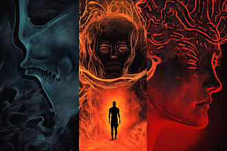 create dark art illustration