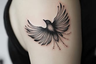 create small, minimalistic, ornamental fine line tattoo