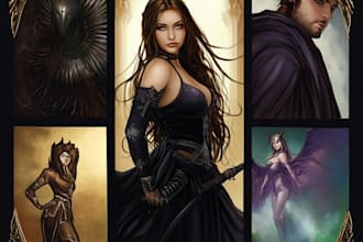 create high quality 2d character art, fantasy art,