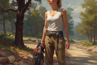 make your photo into a digital oil painting portrait art