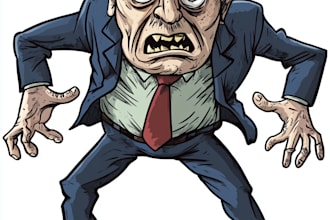 create a political or satirical cartoon