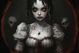 do a fantasy horror character art for you