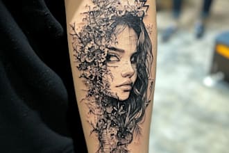draw custom tattoo design for you