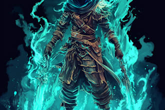 create custom game character art from wow dnd or any game