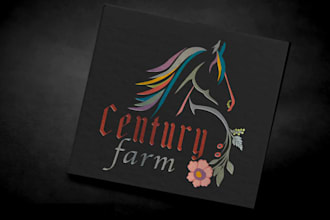 create awesome emblem, badge farm logo and flag design