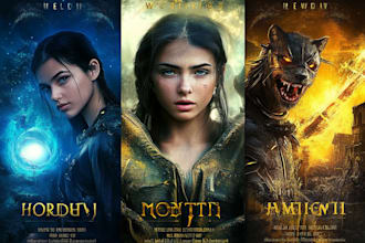 create professional fantasy book cover and sci fi book cover
