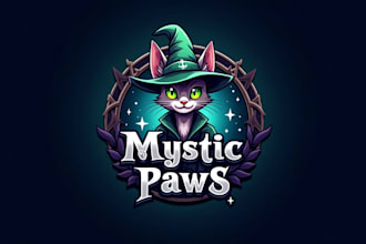 do cat mage esport mascot logo design
