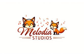 do awesome fox music mascot logo design