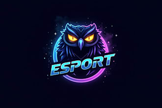 do space owl esport mascot logo design