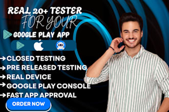 conduct app testing with 12 testers or 20 testers google play for closed testing