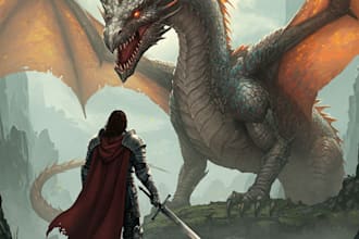 do concept art for characters, dragons and monsters