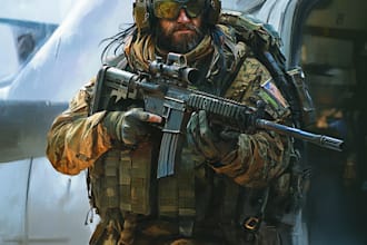 draw military characters or military related  illustrations