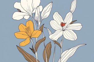draw botanical illustrations of flowers, plants, fruits