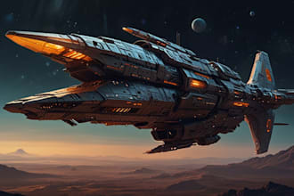 make a sci fi spaceship design