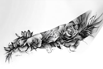 draw a realistic tattoo design