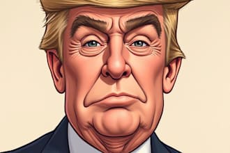 create a crazy and funny political or satirical cartoon