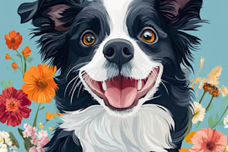 make your pet portrait into cute disney style illustration