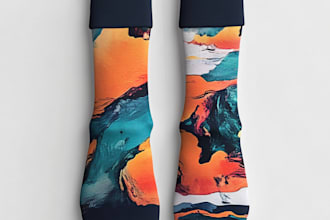 draw beautiful socks design