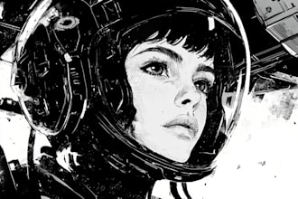create sci fi illustration and sci fi art
