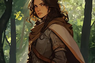draw a dnd portrait or original fantasy illustration