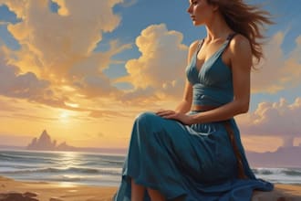 draw wedding, family portrait in digital oil painting style