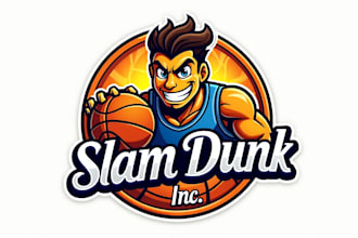 do basketball all star mascot logo design