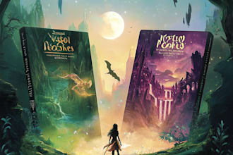 design an epic fantasy book cover illustration