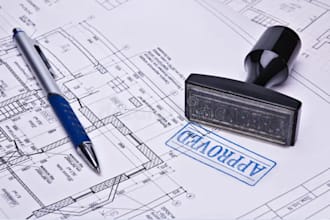 do architectural, mep, adu drawings with pe stamp and  solar for city permit