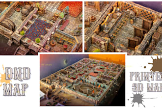 custom rpg map, dnd map, map animation, fantasy map, 3d map for printing, ttrpg
