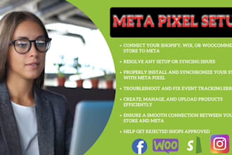 fix meta pixel issue and set up facebook, instagram, tiktok shop for shopify