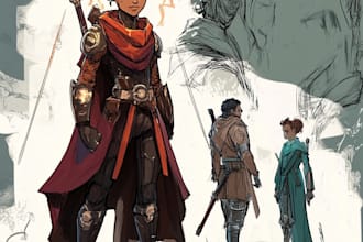 draw a comic character design for you