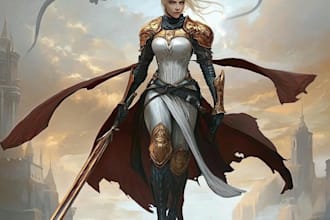 draw a fantasy character for dnd or similar