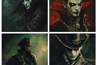 make fantasy horror character illustration
