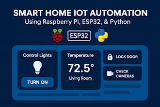 develop smart home automation iot system using raspberry pi esp32 arduino python