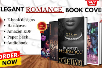 design creative fantasy romance book cover design, high resolution cover editing