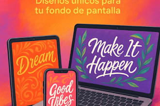 make a beautiful and creative custom  wallpaper for you