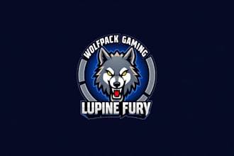 do wolves head esport mascot logo design