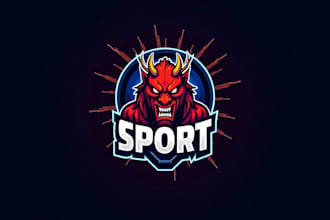 do oni head esport mascot logo design