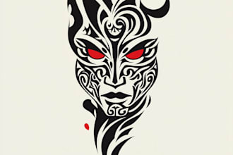 design a polynesian maori tribal tattoo