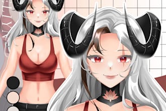 create vtuber model, vtuber, vtuber rigging, live2d vtuber