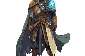 do create fantasy character design use d and d, illustration